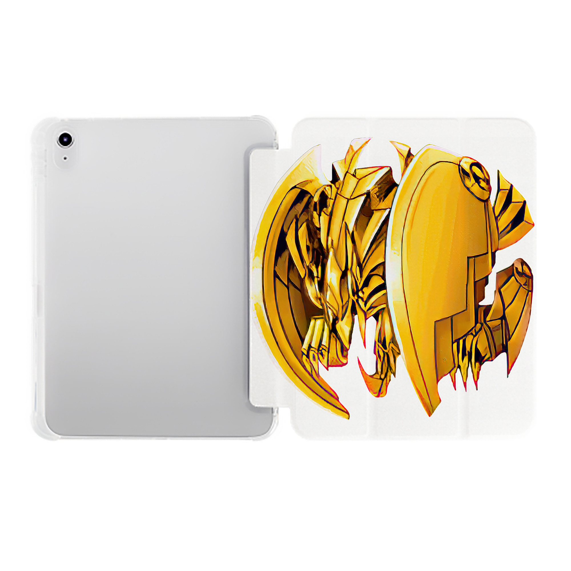 （画像用） 遊☆戯☆王 Yu-Gi-Oh! IPad ケース ペン収納付き 三つ折りスタンド PUレザー×シリコン 対応機種9.5/10.5/10.9インチ